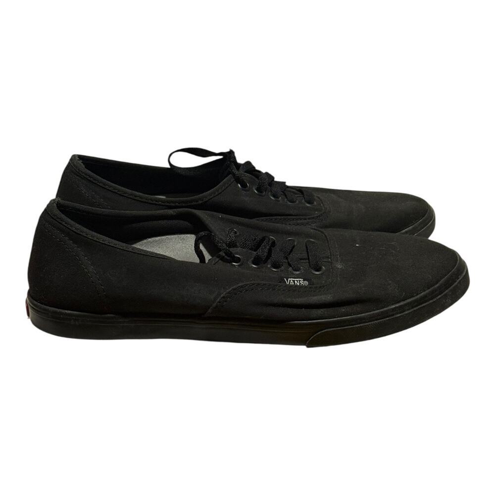 Vans Authentic Blackout Canvas Low Top Sneakers Women's Size 9.5 Triple Black